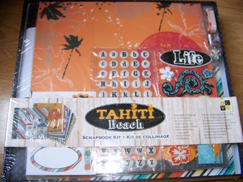 DCWV Tahiti Beach Scrapbook Kit  12 x 12 Album, 