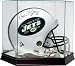 Sporting Goods : UV Glass Full-size Helmet Display Case w/Cherrywood Base