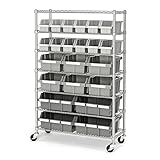 UPC 017641165111 product image for Seville Classics Commercial 7-Shelf Bin Rack Storage System | upcitemdb.com