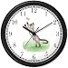 Siamese Cat Chasing Butterfly Cat - JP - Wall Clock by WatchBuddy Timepieces (Black Frame)