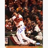 Mike Lowell Autographed 2007 World Series Swing 8 x 10 Photograph (Unframed)