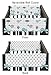 Sweet Jojo Designs 2-Piece Turquoise Blue and Gray Earth Sky Birds Geometric Print Teething Protector Cover Wrap Baby Crib Side Rail Guards