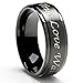 True Love Waits Purity Ring in Titanium Black Plated (8mm wide) - Men's & Women's Sizes