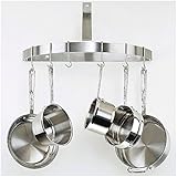 Cuisinart CRHC-22B Chef's Classic Half-Circle Wall-Mount Pot Rack, Brushed Stainless