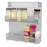 Spice Rack 2 Tier with Hooks(w'11.3/4 L'12.3/4 Depth'4 Inch with the Hooks)