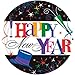 Amscan Ring in The New Year Round Paper Dessert Plates, 60 Ct. | Party Tableware