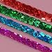 Pink Holographic Faceted Sequins, 6mm X 80Yd