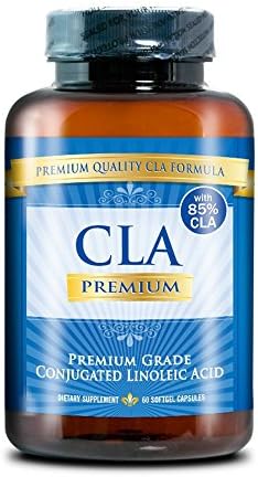 CLA PREMIUM: 100% PURE Conjugated Linoleic Acid - 2000mgs - 60 Capsules - 1 Month Supply - Natural Weight Loss Management - 90 Days 100% Money Back Guarantee - 85% CLA from Safflower Oil