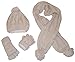 N'Ice Caps Women's Bulky Cable Knit Hat/Scarf/Converter Glove Set