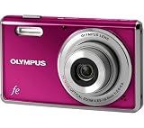 Olympus FE-4000 Digitalkamera (12 Megapixel, 4-fach opt. Zoom, 6,9 cm (2,7 Zoll) Display, Gesichtserkennung, i-Auto Mode, AF-Verfolgung) Metal Magenta