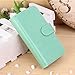 Lumsing Pattern Leather with Stand Flip Smart Wallet Case for Apple iPhone 6 - Mint