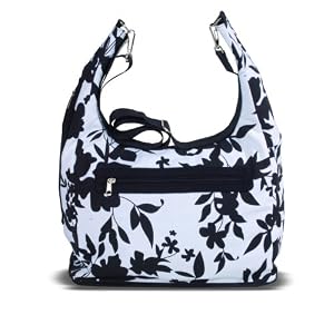 Kaiser 6572125 - Wickeltasche Elly, Design: black / white flowers