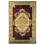 Safavieh Empire Collection Em414a-4R Handmade Dark Red and Dark Beige Premium Wool Area Rug, 3-Feet 6-Inch by 3-Feet 6-Inch Round