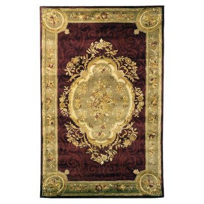 Safavieh Empire Collection EM414A Handmade Dark Red and Dark Beige Wool Area Rug, 9-Feet 6-Inch by 13-Feet 6-Inch