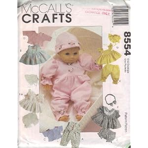 McCall's Craft pattern 8554 Doll Clothes Package by