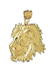 CleverEves 14K Gold Pendant Lion Head 5.4 - Gram(s)