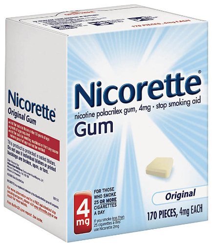 Nicorette Gum, 4 mg, 170 pieces (Original Flavor)