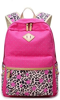 Qiaoshubao Unisex Canva Laptop Backpack School Outdoor Leisure College Bag With Laptop Compartment (rose red)