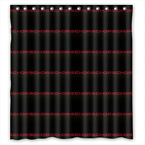 Fabric Polyester Porsche Premium Bathroom Curtains Polyester 72x72 inch / 180x180 cm