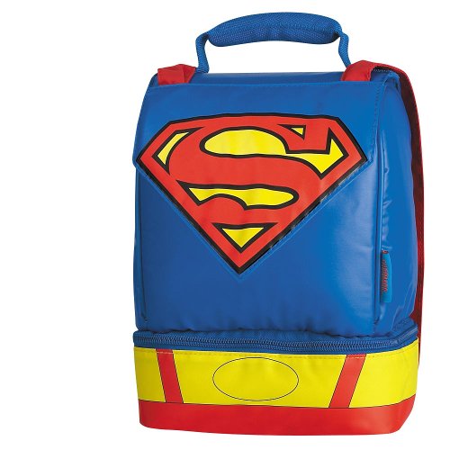 Superman with Cape Dual Compartment Lunch Tote