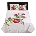 Home Watercolor Floral Quilts - White