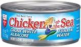 CHUNK WHITE TUNA IN WATER LOW SODIUM, 24 pack of 6 oz cans
