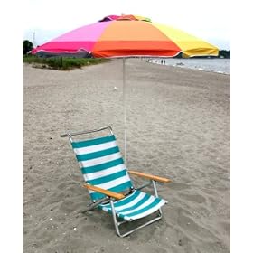 RIO Beach Sandblaster Beach Umbrella 6-1/2-ft with Hammer Action and Carry Bag