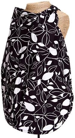 Balboa Baby Nursing Cover Black White Leaf