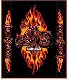 Harley-Davidson Flame Rider Fireball Fleece Micro Raschel Throw
