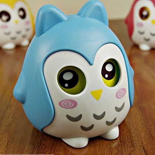 Super Cute Sky Blue Owl Money Coin Piggy Bank Color Randomly Shipped