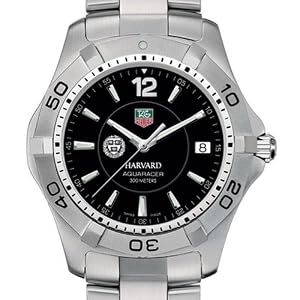 Harvard University TAG Heuer Watch - Men's Steel Aquaracer with Black Dial at M.LaHart