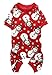 Lanyarco Cute Snowman Xmas Cotton Pet Dog Pajamas Jumpshit for Medium Dogs, Large Red Back Length 20