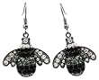Adorabe Ice Crystal Honey Bee Dangle Earrings - 17.5" Drop