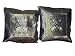 2 Midnight Blue Elephant Silk Sari Indian Toss Pillow Cushion Covers 16x16 Inch