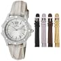 Invicta Women's 11782 Wildflower Mother-Of-Pearl Dial Silver Tone Leather Watch Set Invicta Women's 11782 Wildflower Mother-Of-Pearl Dial Silver Tone Leather Watch Set