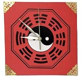 Zen Art Feng Shui Wall Decor Clock w. Chinese Lucky Symbol