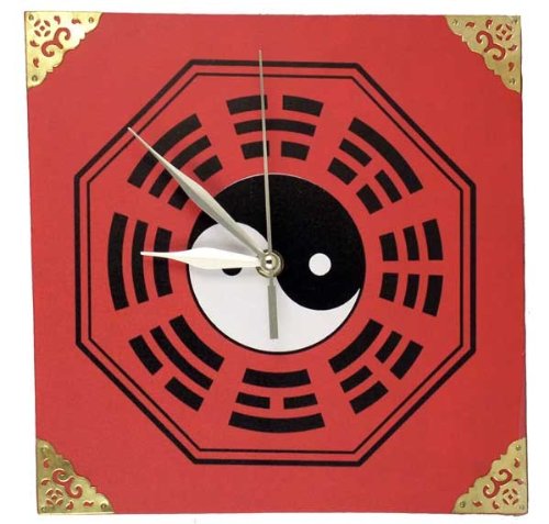 Zen Art Feng Shui Wall Decor Clock w. Chinese Lucky Symbol