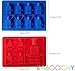 KABOOCHY Building Brick Ice Cube Trays for Lego lovers, set of 6