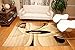 Feraghan Contemporary Modern Wavy Circles Wool Area Rug, 2' x 7', Brown/Beige
