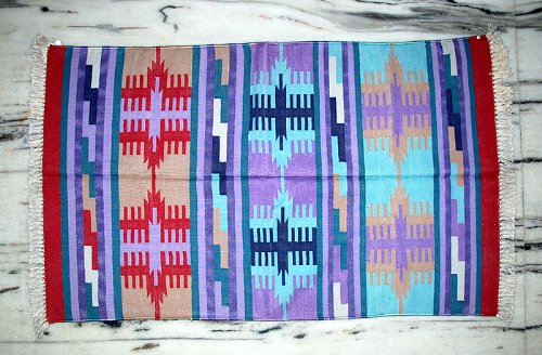 Imagen principal de Yoga tradicional de algodón Mat Alfombra Alfombra Tamaño 49 x 30 pulgadas