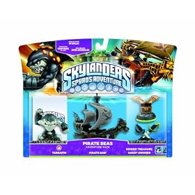 Figurine Skylanders: Spyro's adventure - Terrafin + Bateau pirate + Tr�sor Cach� + Ep�e pirate