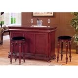 Louis Philippe Bar With Two Stools by