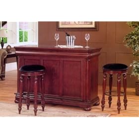Louis Philippe Bar With Two Stools by