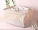 GreenForest Cotton Blend Linen Convenient Folding Storage Bin Basket With Totes,Closet Drawer ,Yellow Strips Polka Do(18.2x12.4x10.8Inches)