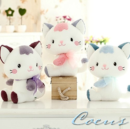 Coeus Cute & Lovely Bedtime Plush Animal /Plush Toy Soft Doll,the Best Gift for Kids/children/girlfriend, Soft Stuffed Plush Toy- Lovely Cat / Kitty,7 Inch / 18 Cm (Sitting)