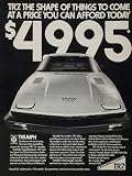 1977 Ad Vintage Triumph TR7 British Sports Car Price - Original Print Ad