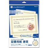 インクジェット証書用紙 唐草 クリーム A4(12枚P)