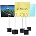 Cosmos® 5 Pcs Cube Base Memo Clips Holder with Heart-Shaped Clip Clasp for Displaying Photos Number Cards