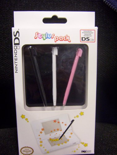 Childrens Toyshop  Video Games : STYLUS 3 PACK DS LITE, PINK, BLACK, WHITE