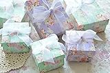 ROSE Gift Box [バレンタインのチョコにも] アンティークローズ ペーパー ギフト ボックス 10個セット (グリーン